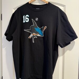 San Jose Sharks Devin Setoguchi vintage Reebok NHL 16 tee 2XL graphic